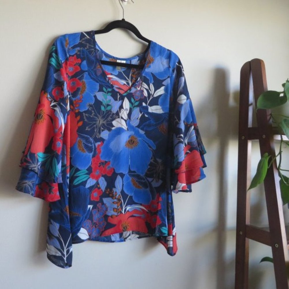 Boho Floral Sleeved Blouse